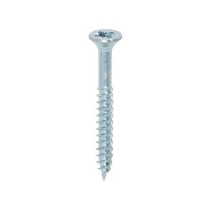 TIMCO 6 x 1 1/4 30mm Twin-Threaded Woodscrews - PZ - Double Countersunk - Zinc (5055017500109) Box 200 Pieces 06114CWZ