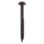TIMCO 8 x 1 1/4 30mm Blackjax Woodscrews - PZ - Round - Black Organic (5055017506125) Box 200 Pieces 08114BJC