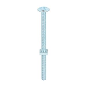 TIMCO M8 x 120 Roofing Bolts with Square Nuts - Zinc (5055331808424) Box 50 Pieces 08120RB