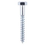 TIMCO 8.0 x 80 Coach Screws - Hex - Zinc (5055331821348) TIMbag 48 Pieces 0880CSCB