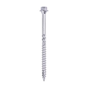TIMCO 6.7 x 100 100mm Timber Frame Construction & Landscaping Screws - Hex - A4 Stainless Steel (5055017575527) Tube 25 Pieces 100INDEXSST