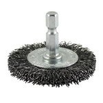 TIMCO 100mm Drill Wheel Brush - Crimped Steel Wire (5055893328255) Box 1 Each 100SWC