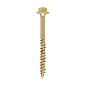TIMCO 10.0 x 100 100mm Advanced Coach Screws - Hex Flange - Yellow (5056601909988) TIMbag 28 Pieces 10100SCSYB