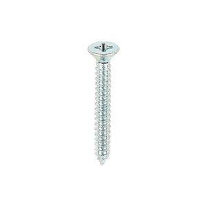 TIMCO 10 x 1 1/2 38mm Metal Tapping Screws - PZ - Countersunk - Self-Tapping - Zinc (5055893308660) Box 200 Pieces 10112CCAZS