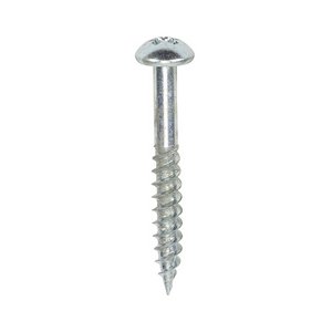 TIMCO 10 x 1 1/2 40mm Twin-Threaded Woodscrews - PZ - Round - Zinc (5055017518265) Box 200 Pieces 10112CRWZ