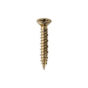 TIMCO 4.3 x 25 25mm Window Fabrication Screws - Countersunk - PH - High-Low Thread - Slash Point - Yellow (5055017527991) Box 1000 Pieces 104Y