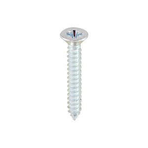 TIMCO 12 x 1 1/2 38mm Metal Tapping Screws - PZ - Countersunk - Self-Tapping - Zinc (5055893308677) Box 200 Pieces 12112CCAZS