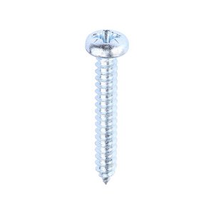 TIMCO 12 x 1 1/2 38mm Metal Tapping Screws - PZ - Pan - Self-Tapping - Zinc (5055893308462) Box 200 Pieces 12112CPAZS