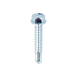 TIMCO 12 x 1 1/4 32mm Metal Construction Light Section Screws - Hex - Self-Drilling - Zinc (5055017521364) Box 500 Pieces 12114HWSD
