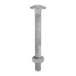 TIMCO M12 x 180 Carriage Bolts & Hex Nuts - Hot Dipped Galvanised (5056110833279) Box 10 Pieces 12180CBG