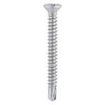 TIMCO 3.9 x 19 19mm Window Fabrication Screws - Countersunk with Ribs - PH - Self-Tapping Thread - Self-Drilling Point - Martensitic Stainless Steel & Silver Organic (5055017529520) Box 1000 Pieces 122SS