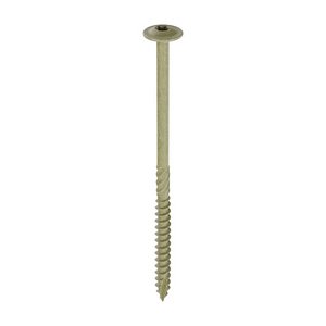 TIMCO 6.7 x 125 125mm Timber Frame Construction & Landscaping Screws - Wafer - Exterior - Green Organic (5055331860903) Box 50 Pieces 125INW