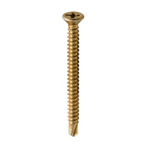TIMCO 3.9 x 45 45mm Window Fabrication Screws - Countersunk - PH - Self-Tapping - Self-Drilling Point - Yellow (5055017528332) Box 500 Pieces 127Y