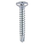 TIMCO 4.8 x 23 23mm Window Fabrication Screws - Friction Stay - Shallow Pan Countersunk - PH - Self-Tapping - Self-Drilling Point - Zinc (5055017528486) Box 1000 Pieces 143Z