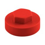 TIMCO 16mm Hex Head Cover Caps - Poppy Red (5055893311202) Bag 1000 Pieces 1604E53CAP