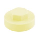 TIMCO 16mm Hex Head Cover Caps - White (Creamy) (5055893311547) Bag 1000 Pieces 16RAL9003CAP