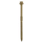 TIMCO 6.7 x 175 Timber Frame Construction & Landscaping Screws - Hex Head - Exterior - Organic Green (5056601914906) TIMpac 4 Pieces 175INDEXP
