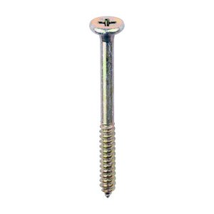 TIMCO 4.8 x 55 55mm Element Screws - Shallow Pan Countersunk - PH - Self-Tapping Thread - AB Point - Yellow (5055017528745) Box 200 Pieces 191Y