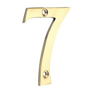 TIMCO 75mm Door Numeral 7 - Polished Brass (5056601909315) TIMpac 1 Each 200039P