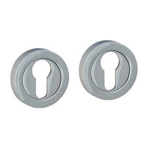 TIMCO 51mm Euro Profile Escutcheon - Polish Chrome (5056110889597) Blister Pack 1 Pairs 200050