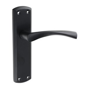 TIMCO 175 x 45 Zeta Latch Handles - Matt Black (5056110889382) Blister Pack 1 Pairs 200060
