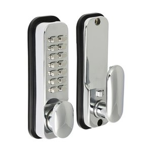 TIMCO 142 x 41 Push Button Digital Lock - Polished Chrome (5056110889061) Box 1 Each 200086