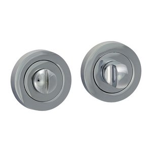 TIMCO 51mm Bathroom Thumb Turn And Release - Polished Chrome (5056110889559) Blister Pack 1 Pairs 200117