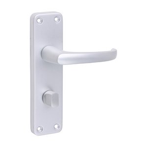 TIMCO 154 x 40 154mm Contractors Lever Bathroom|Privacy Handles - Satin Anodised Aluminium (5056110897738) Bag 2 Pieces 200146BX