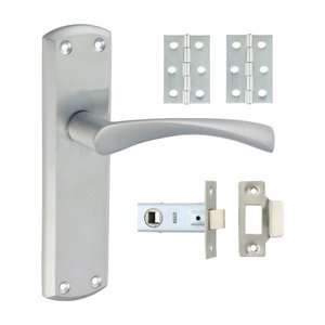 TIMCO Mixed Zeta Latch Door Pack - Satin Chrome (5056110889757) Box 1 Each 200159