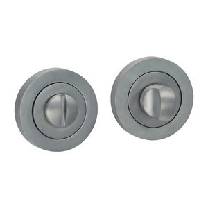 TIMCO 51mm Bathroom Thumb Turn And Release - Satin Chrome (5056110889573) Blister Pack 1 Pieces 200172