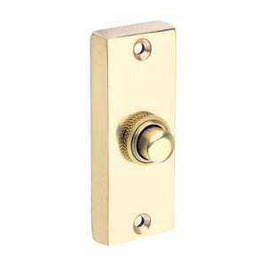 TIMCO 80 x 31 Traditional Door Bell Push - Polished Brass (5056601907137) Bag 1 Each 200213