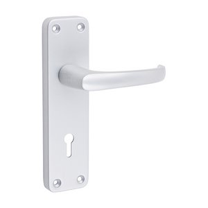 TIMCO 154 x 40 Contractors Lever Lock Handles - Satin Anodised Aluminium (5056110893693) Blister Pack 1 Pairs 200304