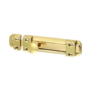 TIMCO 110 x 25mm 110mm Contract Flat Section Bolt - Polished Brass (5056110885582) TIMpac 1 Each 200336P