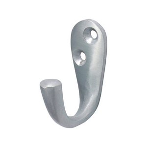 TIMCO 44 x 18mm 44mm Single Robe Hook - Satin Chrome (5056110886190) TIMpac 1 Each 200347P
