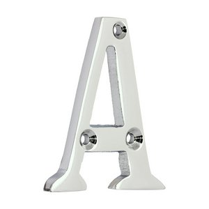TIMCO 60mm Door Letter A - Polished Chrome (5056601909025) TIMpac 1 Each 200370P