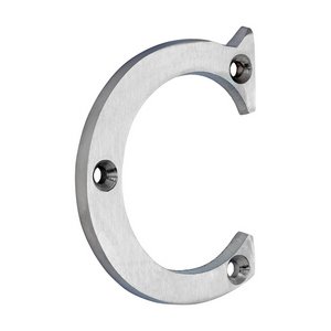 TIMCO 65mm Door Letter C - Satin Chrome (5056601906444) Bag 1 Each 200386