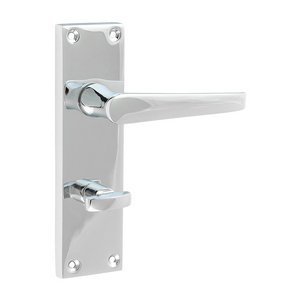 TIMCO 152 x 43 Victorian Straight Bathroom Handles - Polished Chrome (5056110889252) Blister Pack 1 Pairs 200392