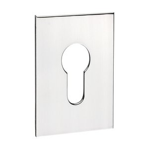 TIMCO 65 x 47 1.2mm Euro Profile Self-Adhesive Escutcheon - Oblong - Polished Stainless Steel (5056601904686) TIMpac 1 Each 200546P