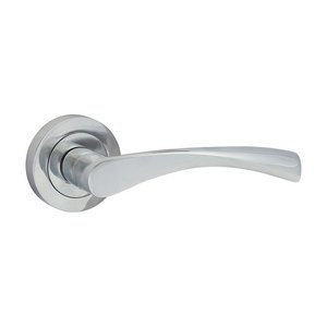 TIMCO 51mm Edleston Lever On Rose Handles - Polished Chrome (5056110889474) Blister Pack 1 Pairs 200559