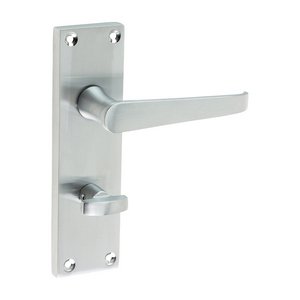 TIMCO 152 x 43 Victorian Straight Bathroom Handles - Satin Chrome (5056110889313) Blister Pack 1 Pairs 200639