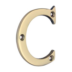 TIMCO 65mm Door Letter C - Polished Brass (5056601906420) Bag 1 Each 200642