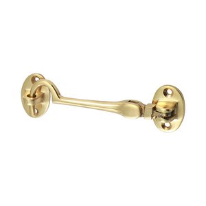 TIMCO 100mm 100mm Cabin Hook - Polished Brass (5056110886008) TIMpac 1 Each 200665P