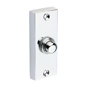 TIMCO 80 x 31 Traditional Door Bell Push - Polished Chrome (5056601907144) Bag 1 Each 200774