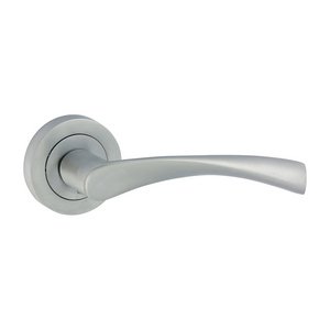TIMCO 51mm Edleston Lever On Rose Handles - Satin Chrome (5056110889498) Blister Pack 1 Pairs 200809