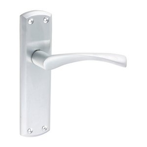 TIMCO 175 x 45 Zeta Latch Handles - Satin Chrome (5056110889412) Blister Pack 1 Pairs 200834