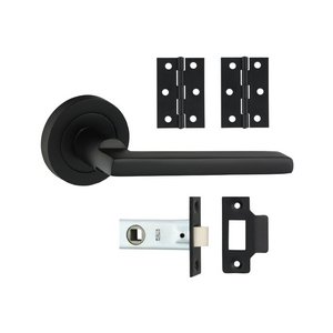 TIMCO Mixed Radmore Lever On Rose Door Pack - Matt Black (5056110889801) Box 1 Each 200836
