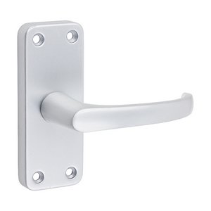 TIMCO 103 x 40 Contractors Lever Latch Handles - Satin Anodised Aluminium (5056110893679) Blister Pack 1 Pairs 200851