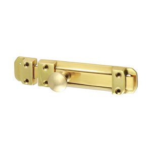 TIMCO 135 x 30mm 135mm Contract Flat Section Bolt - Polished Brass (5056110885599) TIMpac 1 Each 200852P