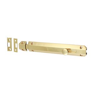TIMCO 210 x 35mm 210mm Architectural Flat Section Bolt - Polished Brass (5056110885698) TIMpac 1 Each 200854P