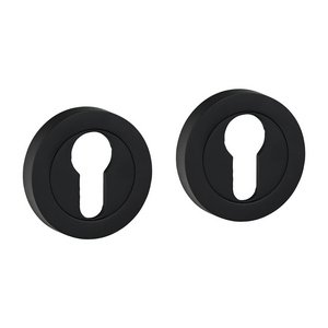 TIMCO 51mm Euro Profile Escutcheon - Matt Black (5056110889603) Blister Pack 1 Pairs 200880
